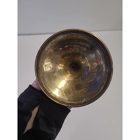 Vintage Brass Vase Handmade Etched Solid Floral Design Color Engraved Decor 12" - Picture 9 of 9